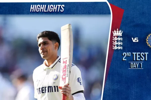 Captain Shubman Gill’s Century and Jaiswal’s 87 Anchor India at 310/5 on Day 1 at Edgbaston